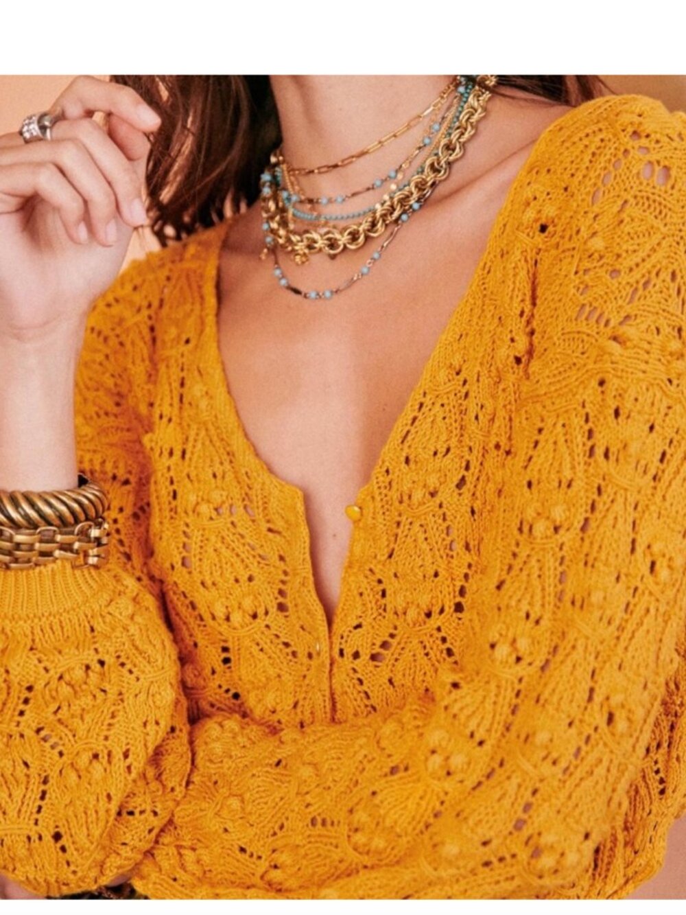 Sézane Annette Jumper t– Mustard Yellow – Size Medium